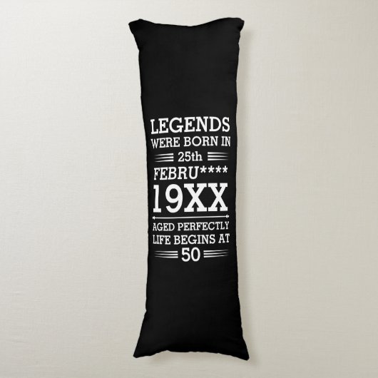 カスタムレジェン生まれトが日付月年の年齢にあった ボディピロー (正面縦)