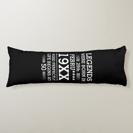 カスタムレジェン生まれトが日付月年の年齢にあった ボディピロー (正面)