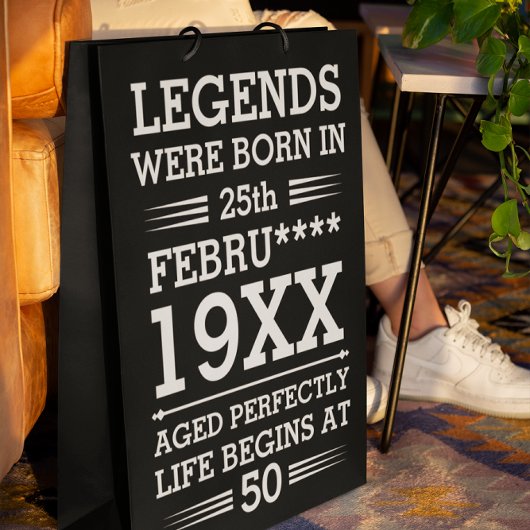 カスタムレジェン生まれトが日付月年の年齢にあった ミディアムペーパーバッグ