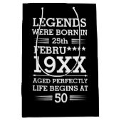 カスタムレジェン生まれトが日付月年の年齢にあった ミディアムペーパーバッグ (正面)