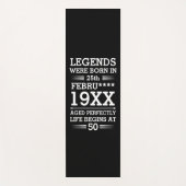 カスタムレジェン生まれトが日付月年の年齢にあった ヨガマット (正面)