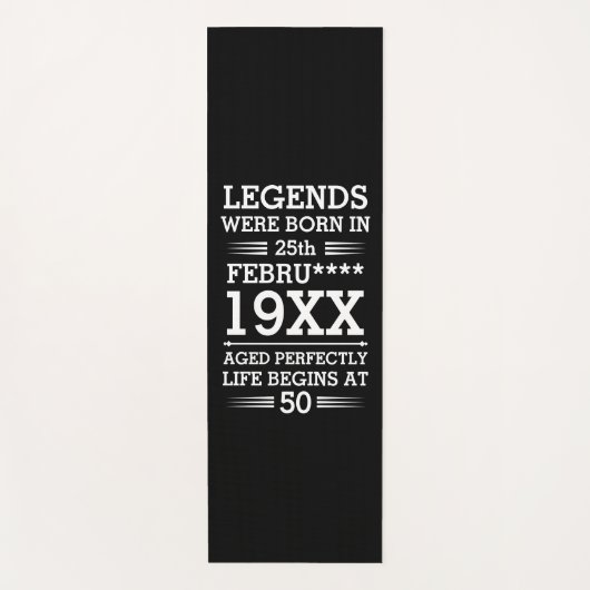 カスタムレジェン生まれトが日付月年の年齢にあった ヨガマット (正面)