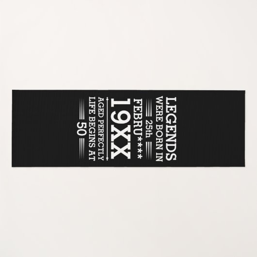 カスタムレジェン生まれトが日付月年の年齢にあった ヨガマット (正面(横))