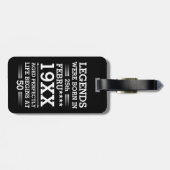 カスタムレジェン生まれトが日付月年の年齢にあった ラゲッジタグ (裏面横)