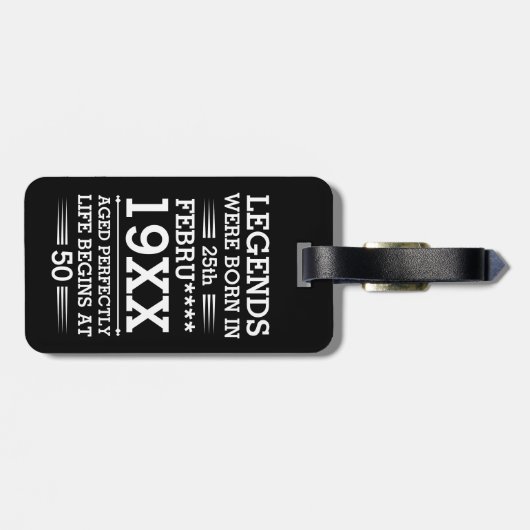 カスタムレジェン生まれトが日付月年の年齢にあった ラゲッジタグ (裏面横)