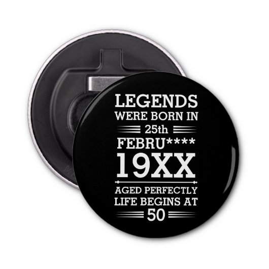 カスタムレジェン生まれトが日付月年の年齢にあった 栓抜き (正面)