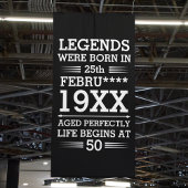 カスタムレジェン生まれトが日付月年の年齢にあった 横断幕