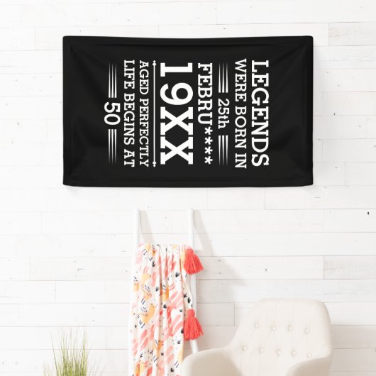 カスタムレジェン生まれトが日付月年の年齢にあった 横断幕 (インサイチュ)