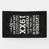 カスタムレジェン生まれトが日付月年の年齢にあった 横断幕 (横)