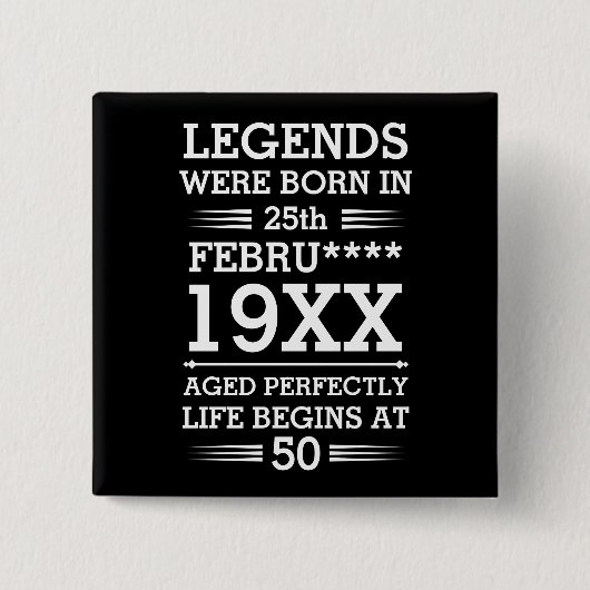 カスタムレジェン生まれトが日付月年の年齢にあった 缶バッジ (正面)