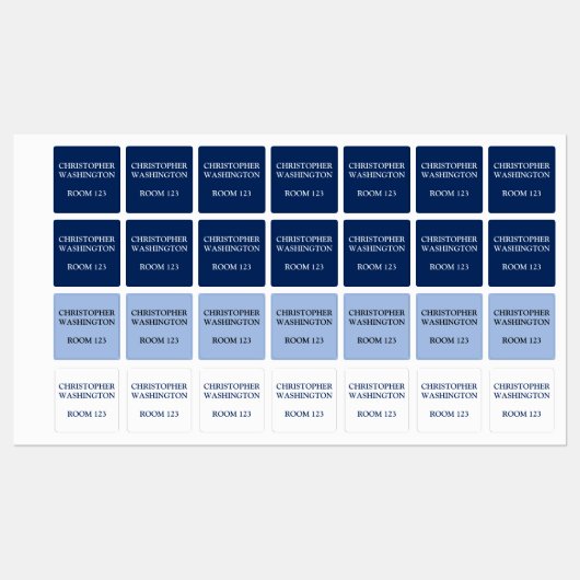 カスタムレジデンシャルホームブルーアイアンオンウェア ラベル (シート)