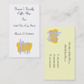 カスタムレストランディナーウェアビジネスカードテンプレート 名刺 (正面/裏面)