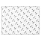 カスタムレストラントレードショービジネスロゴ テーブルクロス (正面(横))