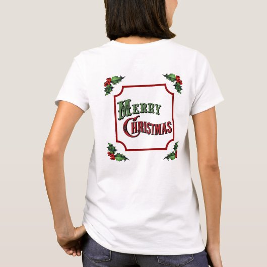 カスタムレストランメリークリスマス Tシャツ (裏面)
