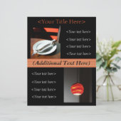 カスタムレストラン広告/メニューフライヤー (スタンド正面)