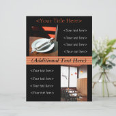 カスタムレストラン広告/メニューフライヤー (スタンド正面)