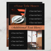 カスタムレストラン広告/メニューフライヤー (正面/裏面)