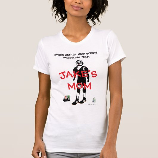 カスタムレスリングママの漫画 Tシャツ (正面)