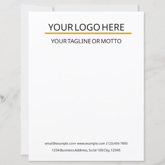 カスタムレターヘッドテンプレート (正面)