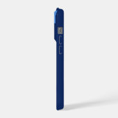 カスタムレター、カラーポップモノグラム、ネイビー&ブルー iPhoneケース (左側面)