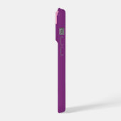 カスタムレター、カラーポップモノグラム、紫とピンク iPhoneケース (左側面)