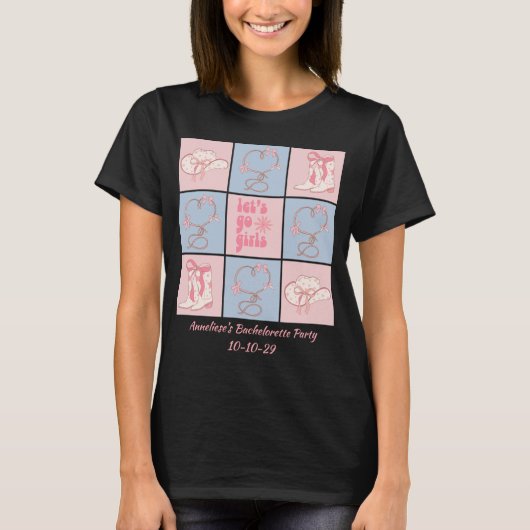 カスタムレッツガールズバチェロレッテ週末旅行 Tシャツ (正面)