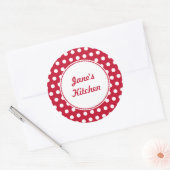 カスタムレッドキッチンシール ラウンドシール (封筒)