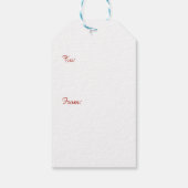 カスタムレッドクリスマスオーナメントホリデー ギフトタグ (裏面)