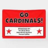 カスタムレッドスポーツチームバナー 横断幕 (横)