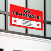 カスタムレッドスポーツチームバナー 横断幕 (ビルの外側)