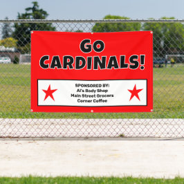 カスタムレッドスポーツチームバナー 横断幕