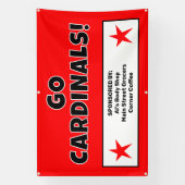 カスタムレッドスポーツチームバナー 横断幕 (縦)