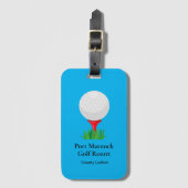 カスタムレッドティーゴルフラゲッジタグ ラゲッジタグ (正面縦)