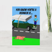 カスタムレッドネックおもしろいマットレスジョーク誕生日 カード (正面)