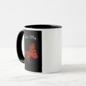 カスタムレッドバタフライ マグカップ (正面左)