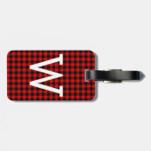 カスタムレッドブラックバッファローランバージャックパターン ラゲッジタグ (裏面横)