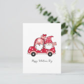 カスタムレッドブラックモダンハッピーバレンタインデー シーズンポストカード (スタンド正面)