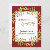 カスタムレッドベリーグリーンホリー植物株 シーズンカード (正面)