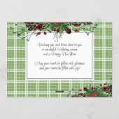 カスタムレッドベリーグリーンホリー植物株 シーズンカード (裏面)