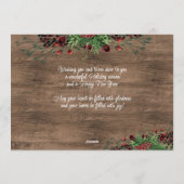 カスタムレッドベリーグリーンホリー植物株 シーズンカード (裏面)