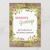 カスタムレッドベリーグリーンホリー植物株 シーズンカード (正面)