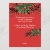カスタムレッドベリーグリーンホリー植物株 シーズンカード (裏面)
