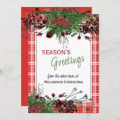 カスタムレッドベリーグリーンホリー植物株 シーズンカード (正面/裏面)