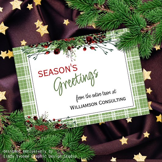 カスタムレッドベリーグリーンホリー植物株 シーズンカード