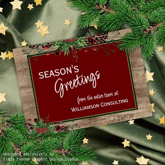 カスタムレッドベリーグリーンホリー植物株 シーズンカード