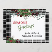 カスタムレッドベリーグリーンホリー植物株 シーズンカード (正面/裏面)