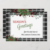 カスタムレッドベリーグリーンホリー植物株 シーズンカード (正面/裏面)