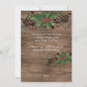 カスタムレッドベリーグリーンホリー植物株 シーズンカード (裏面)