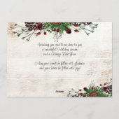 カスタムレッドベリーグリーンホリー植物株 シーズンカード (裏面)