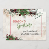 カスタムレッドベリーグリーンホリー植物株 シーズンカード (正面/裏面)